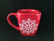 Starbucks 2004 Red Christmas Snowflake Holiday Coffee Tea Cup Mug Heavy Retired picture
