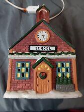 Vintage Christmas Village Porcelain School picture