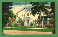 Postcard Mediterranean House Coral Gables Florida FL Posted 1950 picture