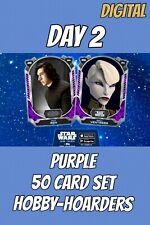 Topps Star Wars Card Trader 2024 Base Series 3 Day 2 Purple 1st Tier 7 Set of 50 picture
