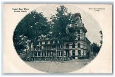 Savin Rock Connecticut Postcard Savin Rock Hotel Sea View 1905 Vintage Antique picture