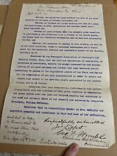 1901 Taxpayers Association of Cincinnati Letter President McKinley Assassination picture