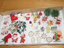 Vintage Christmas Lot Ornaments Santa Claus MCM Kitschy Nativity & More (B575 picture