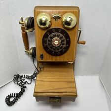 Vintage REDIAL Spirit Of St Louis Touch Tone Phone Brass Wood Not Tested  picture