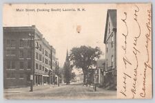Postcard New Hampshire Laconia Main Street View Looking South Antique 1908 picture