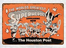 1978 WORLDS GREATEST SUPERHEROES COMIC STRIP metal tin sign picture