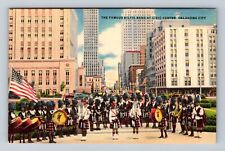 Oklahoma City OK-Oklahoma, Kiltie Band at Civic Center, Vintage Postcard picture