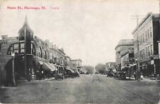 State Street Marengo Illinois IL Old Cars Stores Cigar Sign c1910 Postcard picture