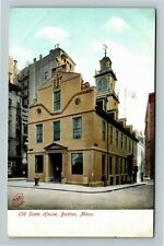 Boston MA-Massachusetts, Old State House, Exterior, Vintage Postcard picture