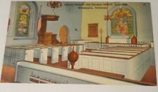 1930s linen postcard Old Swedes Church interior view inside Wilmington DELAWARE  picture