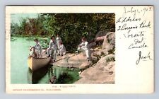 Toronto Canada, A Stage Party, Boating Men, Vintage c1905 Postcard picture