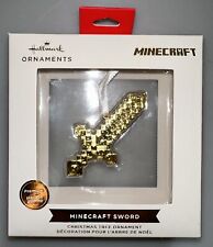 Hallmark Ornaments Premium Minecraft Sword Gold New In Box 2021 picture