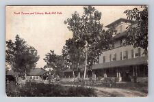 Buck Hill Falls PA- Pennsylvania, North Terrace And Library, Vintage Postcard picture