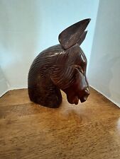 Vintage/Mahogany/ hand carved /horse head/rare picture