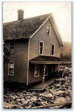 1915 Residence Home Flood Damage Disaster Ellenville NY RPPC Photo Postcard picture