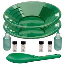 Sluice Monkey 2 Pack of 12 Green Gold Pans, 4oz Sniffers Bottles, Vials, Scoop picture