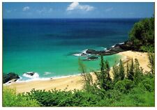Postcard Lumaha'I Beach on Kaua'i's North Shore Hawaii Vintage advertising picture