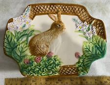 Vintage, Royal Norfolk, Bunny Plate With Easter Basket & Flowers, Platter/Dish picture