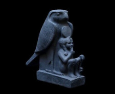 Ancient Egyptian Antique Statue Of Horus & Ramses II Rare Egyptian Pharaonic BC picture