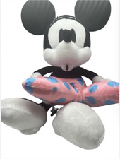 Disney Black and White Large Minnie Holding Pink Bow Plush New without Tag picture