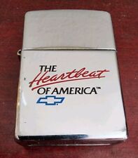 COLLECTIBLE 1997 CHEVROLET THE HEARTBEAT OF AMERICA ZIPPO USA CHROME LIGHTER picture