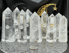 Natural Stunning Clear Quartz towers Amplifier rainbows L@@K  Free gift picture