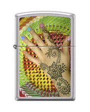 Zippo 205 Henna Print Rainbow Tattoo Lighter RARE picture