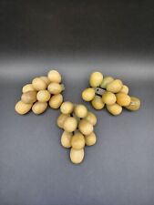 Vintage Alabaster stone grapes,  3 Clusters picture