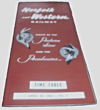 APRIL 1961 N&W NORFOLK AND WESTERN RAILWAY SYSTEM PUBLIC TIMETABLE #1 picture