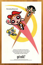2001 Powerpuff Girls GOT MILK? Vintage Print Ad/Poster Cartoon Network Promo Art picture