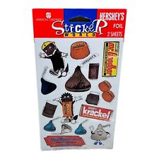 1996 American Greetings HERSHEY'S foil stickers StickerWorld NEW 2 Sheets sealed picture