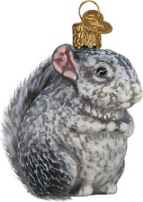Vintage Chinchilla Glass Blown Ornament for Christmas Tree picture