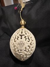 Lenox China 2000 Filigree Oval Ball Ornament picture