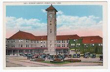 Portland OR Oregon Train Railway Railroad Depot Station 1920s Vtg Postcard picture