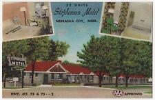 1955 Nebraska City NE Nebr - Stephenson Motel - phone 1611 picture