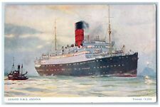 c1910 Cunard R.M.S. Ascania Steamer Cruise Ferry Ship Vintage Antique Postcard picture