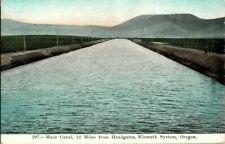 1910. MAIN CANAL, KLAMATH SYSTEM, OREGON. POSTCARD II4 picture