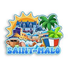 Saint-Malo France Refrigerator magnet 3D travel souvenirs wood craft gifts picture