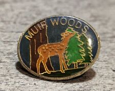 Muir Woods National Monument California Deer & Tree Vintage Souvenir Lapel Pin picture