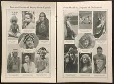 1924 Fashion vintage pictorial “Fads & Fancies of Beauty from Around the World” picture