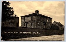 Postcard The Old Fort, Built 1799, Monmouth Centre, Maine Posted 1911 picture