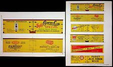 1949 Railroad Train Cars W/ Advertising Pages Schlitz Goetz Berkshire Pabst Beer picture