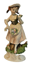 Porcelain Bisque Peasant Girl Figurine picture