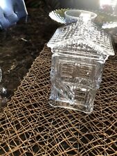 Vintage Marshall Fields Clear Glass Cookie Jar picture