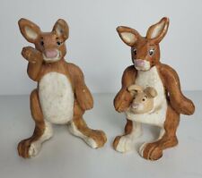 Vintage Kangaroo With Joey Figurines H of H 1995 picture