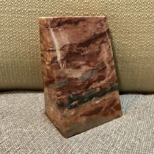 Marble Book End Vintage Stone Carved Heavy Art Deco picture