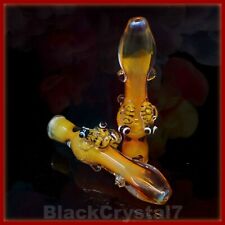 4 in Handmade Golden Bumble Bee Tobacco Smoking Bowl Glass Pipes - US Seller picture