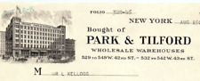 1915 PARK & TILFORD WHOLESALE WAREHOUSES NEW YORK  BILLHEAD INVOICE Z4044 picture