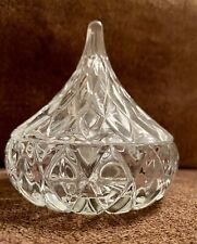 Hershey Kiss 1994 Crystal Cut Glass Candy Trinket Dish with Lid picture