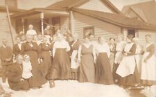 Vtg. c1920's RPPC Large Gathering of Woman Family Postcard p931 picture